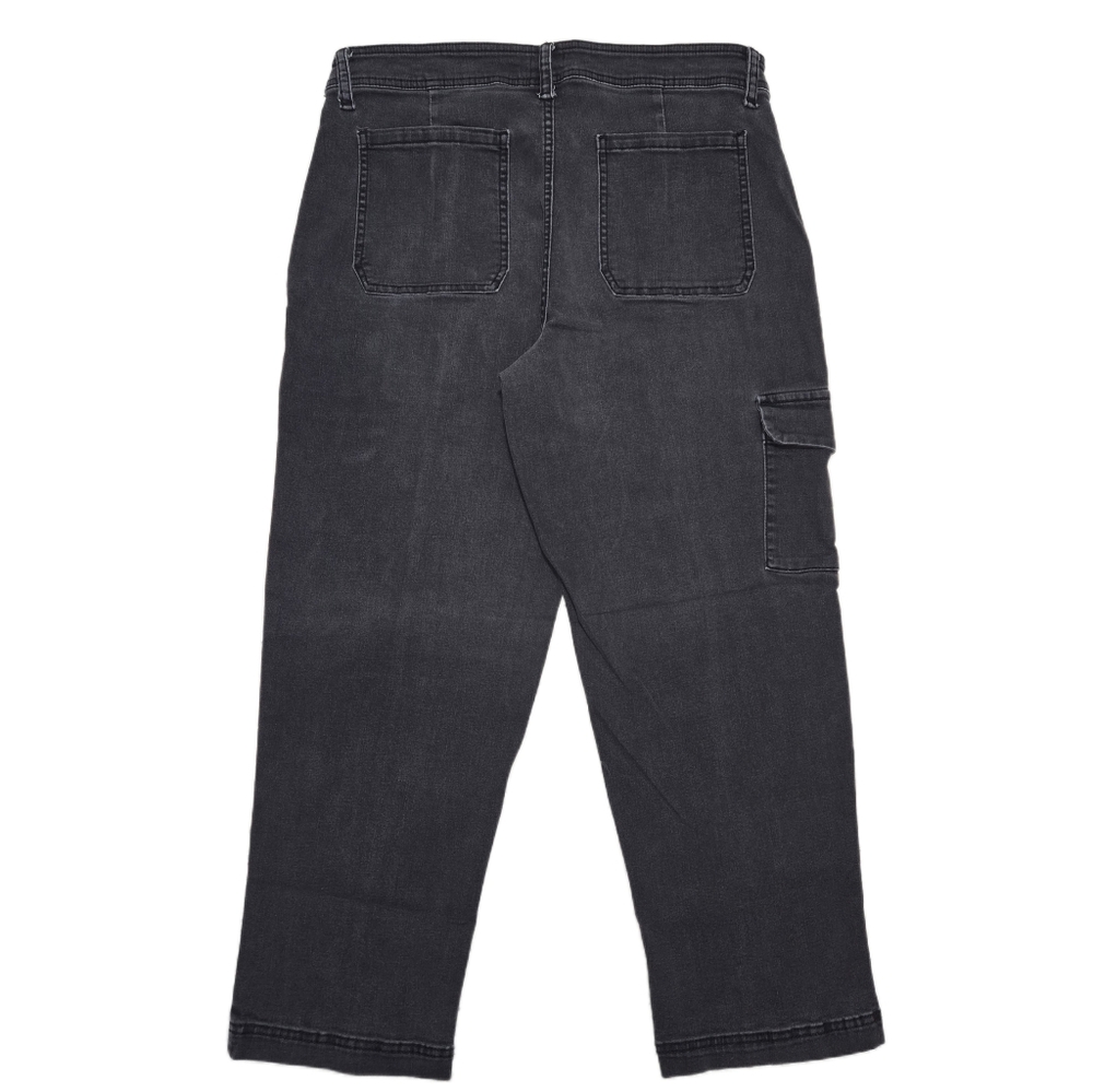Time and Tru Women's Cargo Utility Jeans Washed Black Size 14 High Rise - Picture 6 of 12